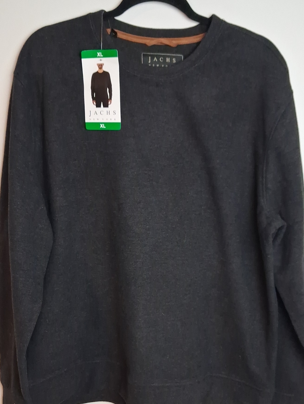 Jachs Men's Charcoal Gray Crewneck Sweater